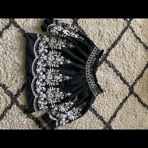 Black and white off the shoulder top